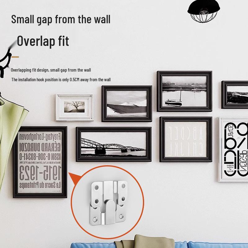Stainless Steel Wall-Mounted Invisible Picture Hanger for Furniture and Beds