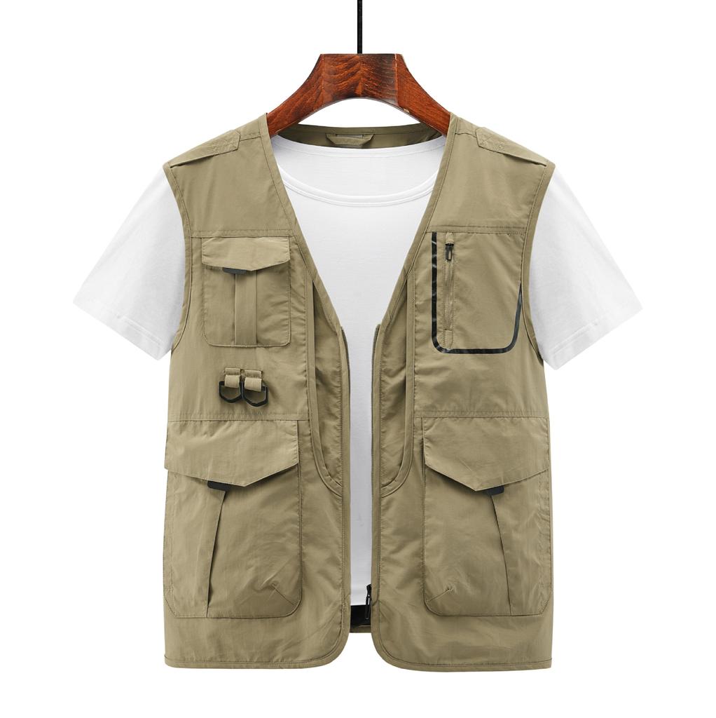 Autumn Men's Thin Sports Multi-bag Leisure Quick-drying Loose Vest Mountaineering Equipment Outdoor Vest