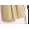 DIMANAF 2025 Plus Size Summer Elastic Skirts Women Buttons Fashion Loose A-Line Skirt High Waist Vintage Maxi