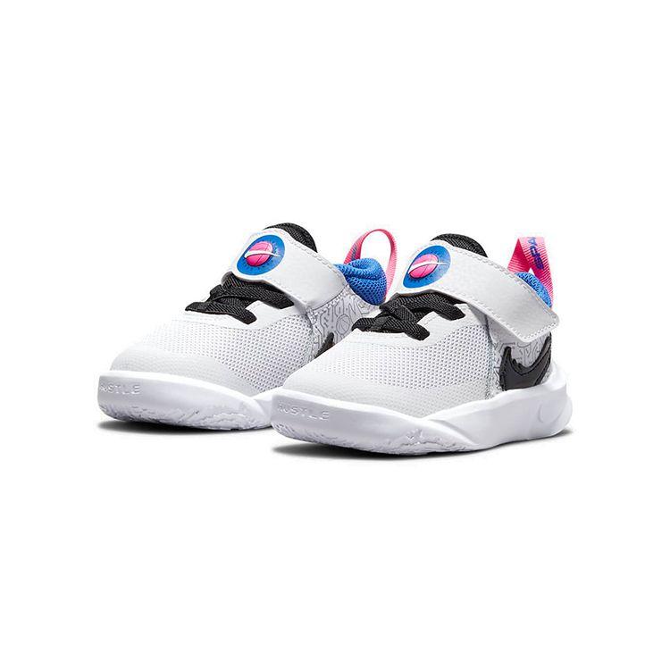 Space Jam x Nike Team Hustle D10 SE TD Computer Chip Baby Sneakers White Hyper-Royal Pink-Blast DH8054-100
