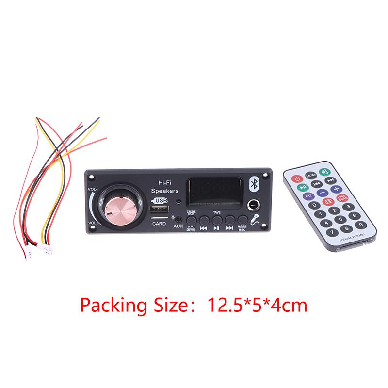 DC 12V MP3 BT Dekodierplatine Auto-Audio MP3-Dekoder BT 5.3 Ohne Verstärker USB TF UKW-Radio Modul Farbdisplay MP3-Player
