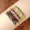 Festive Gifts Multicolor Faceted Stone Beaded Bracelet Set Delicate Fashion Jewelry for Women Daily Wear Simple Versatile Accessory