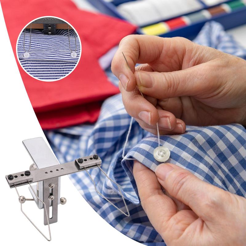 Knopfhilfe Werkzeug Verstellbares Doppelkopf-Hilfswerkzeug Knopfhilfe Werkzeug Nähmaschinenzubehör Manuelle Klemme Knopf