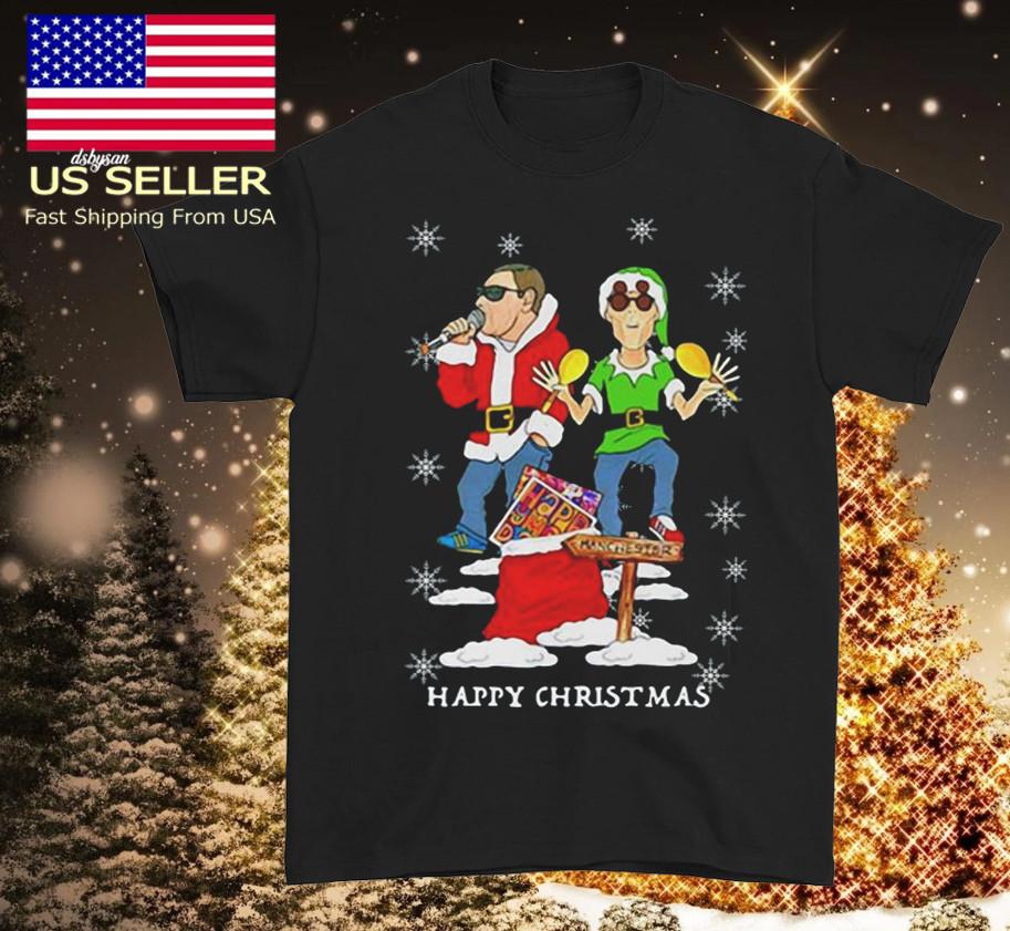 

The Stone Roses Happy Christmas Black Tshirt short sleeve S to 5XL X045 Unisex T-Shirt L