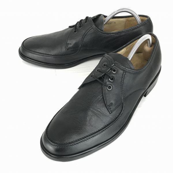 

80s-90s Vintage Baltes leather service shoes U-tip 9.5 28.0 black military