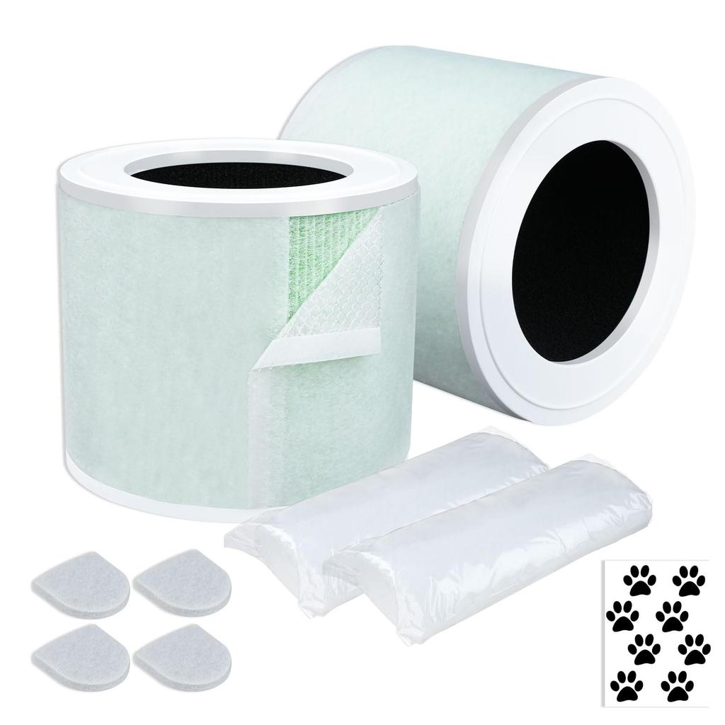 HOUQUA Core Mini Model Core HEPA Replacement Filter Compatible with Air Purifiers Replacement Included Dust and Deodorization Filter 2 Packs Japanese