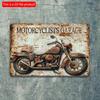 2d Flat 30*20cm, Motorcyclist's Garage Vintage Wooden Sign, Multipurpose Wall Hanging Decor for Home, Cafe, Man Cave, Kitchen, Garden, Bedroom, Bar.