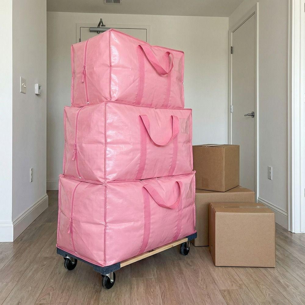 Reinforced Handles Moving Package Bag Extra Large Waterproof Clothes Quilt Storage Bag Dust-proof Folding Luggage Packing Bag