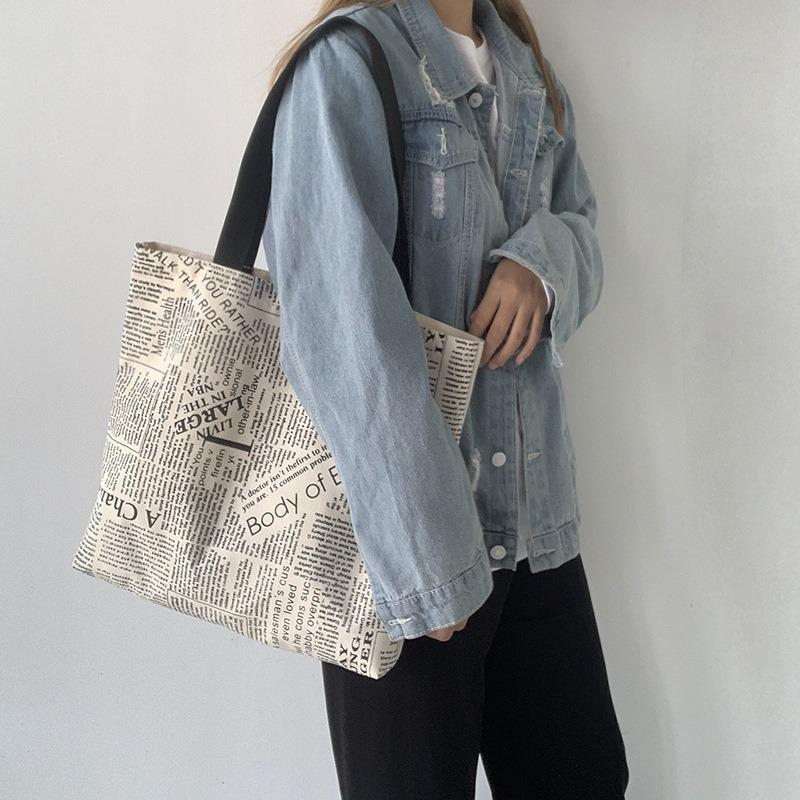 Canvas Bag Women Shoulder Large Capacity Yoga Travel Bag