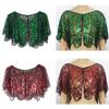 Sequins Lace Shawls Palaces Styles Women Shawls Sunscreen Hollows Out Cloak Tippet for Travel and Shopping