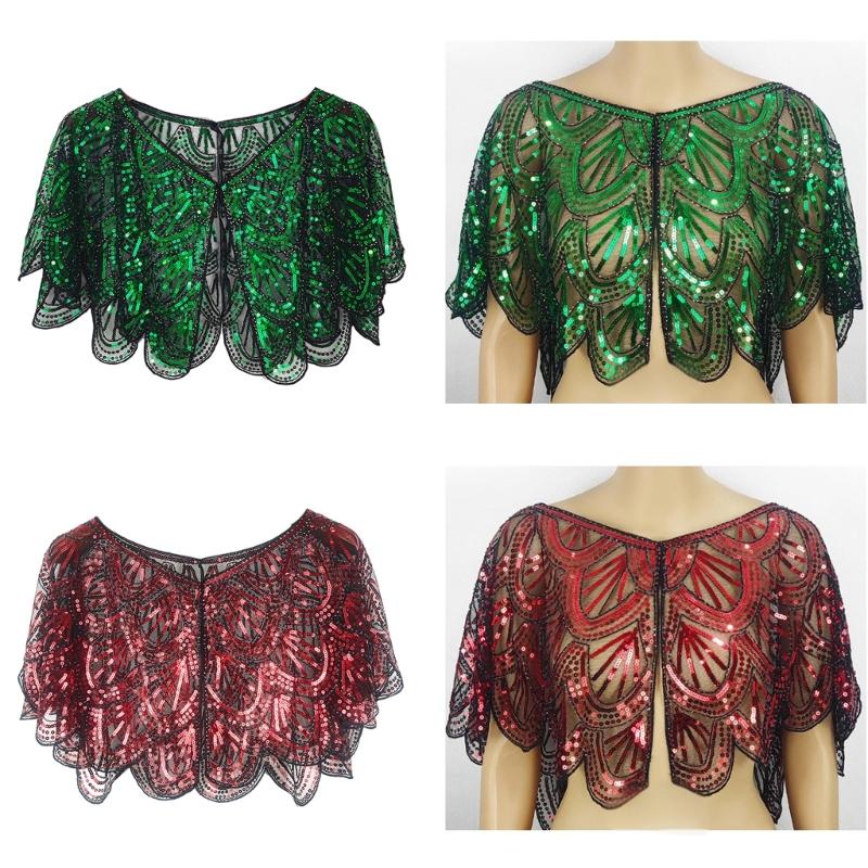 Sequins Lace Shawls Palaces Styles Women Shawls Sunscreen Hollows Out Cloak Tippet for Travel and Shopping