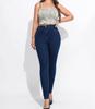 High Waist Elastic Jeans For Women