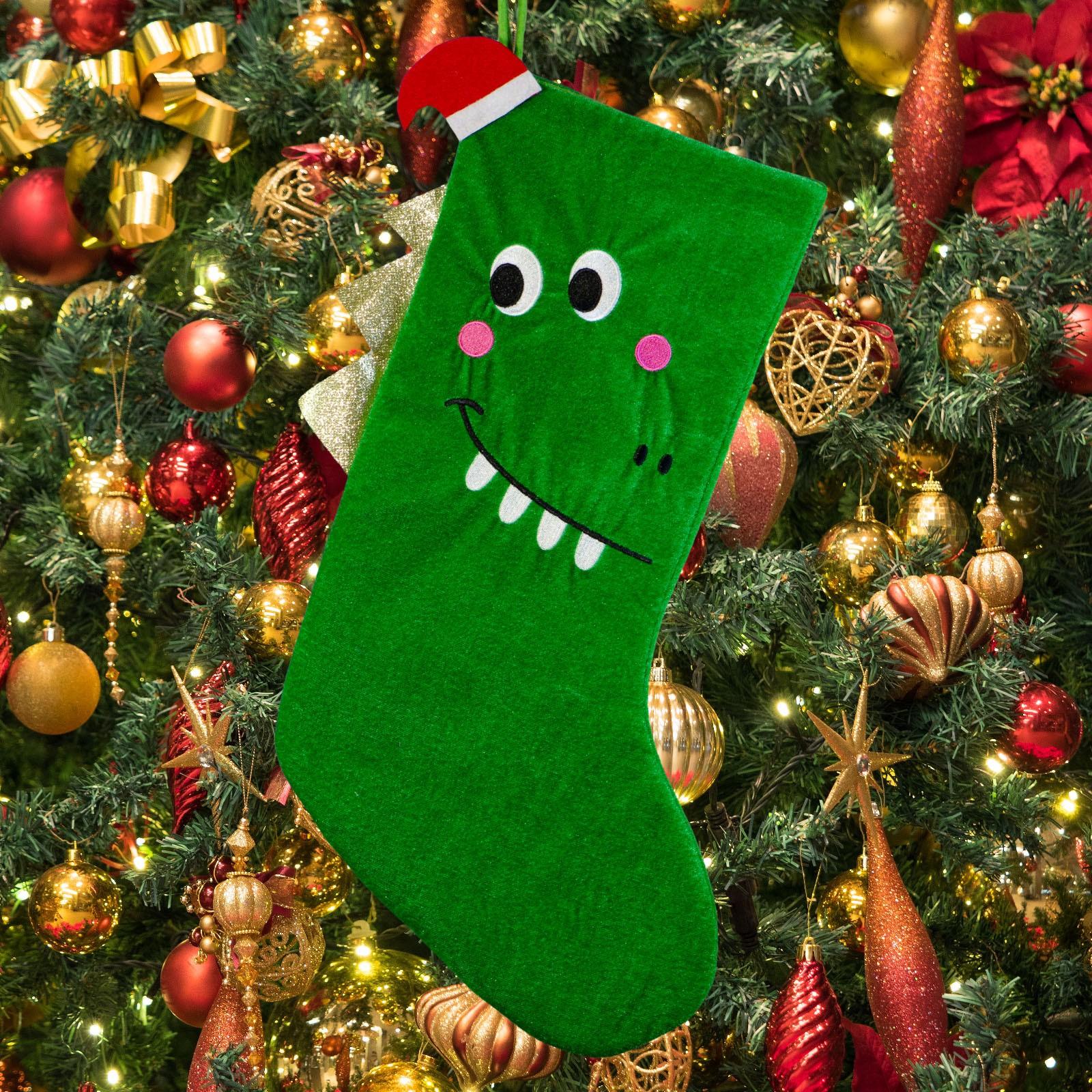 

Christmas Dinosaur Christmas Stockings Christmas Dinosaur Bag Fireplace Children s Decoration One Size