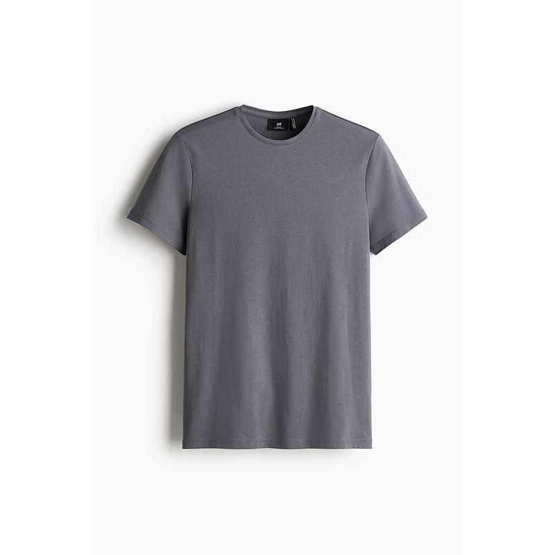 

HM 2025 Summer New Arrival Men s Clothing Fashion Casual Coolmax®Silm T-shirt 0948439 Dark gray 175/108(L)