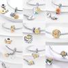 925 Silver Sunflower Butterfly Flower Heart Charm for 3mm DIY Bracelet, Beautifully Beaded DIY Fashion Maker Gifts