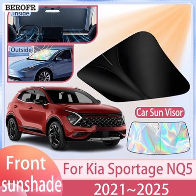 Pare-soleil Avant pour Pare-brise de Voiture Kia Sportage Nq5 ~ Housse Pare-soleil Anti-UV Accessoires