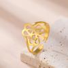 LIKGREAT Irish Knot Ring Shamrock Rings for Women Men Stainless Steel Adjustable Celtic Clover Protection Wedding Gift Jewelry