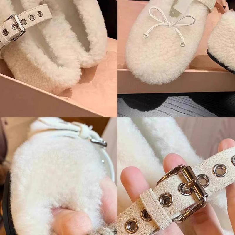 Warm and sweet bow one-word buckle with shallow mouth Mary Jane Mao Mao single shoes women