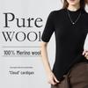 Women's 100% Wool Mock Neck Sweater