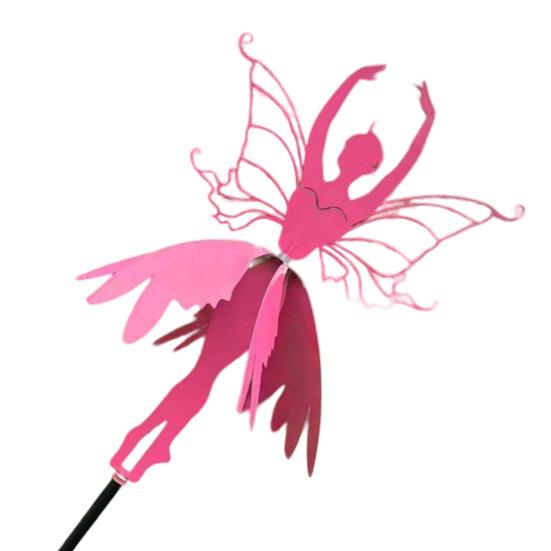 Fairy Wind Spinner Ballet Dancer Fairy Garden Wind Spinner Iron Dancing Fairy Windmill for Yard Patio Decoration