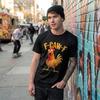Fun FCAWF Rooster Print TShirt Mens Casual Humorous Chicken Print ShortSleeve Shirt Street Style Skateboard Hip Hop Top
