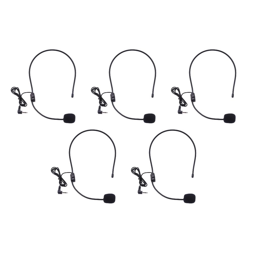 3.5mm Plug Guide Lecture Speech Headset Mic Head-mounted Portable Guide Lecture Speech Microphone Over Head for Teaching Meeting