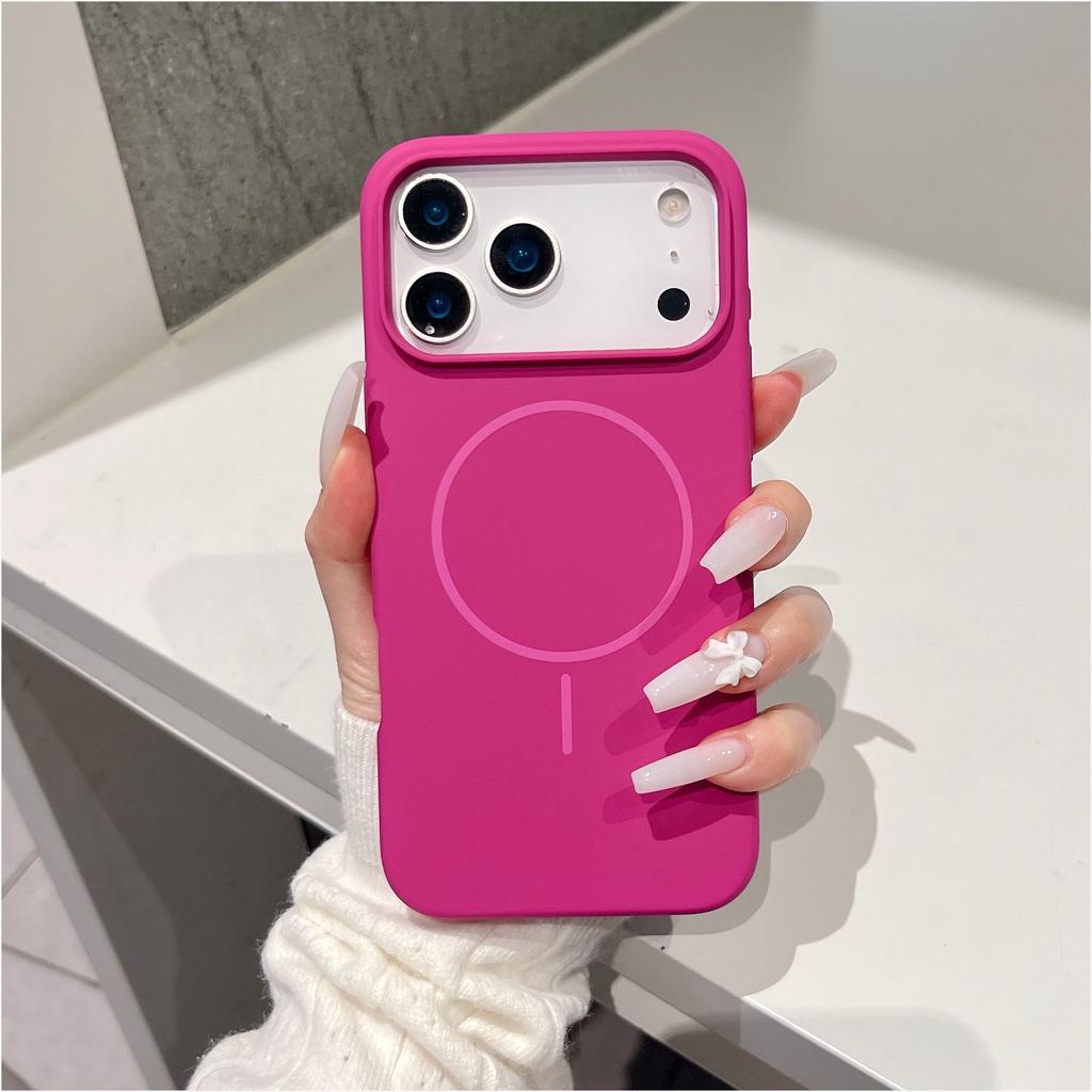 Liquid Silicone Magnetic Slim Phone Case For Magsafe Apple iPhone 13 14 15 16 17 Pro Max Plus Air Protective Soft Cover