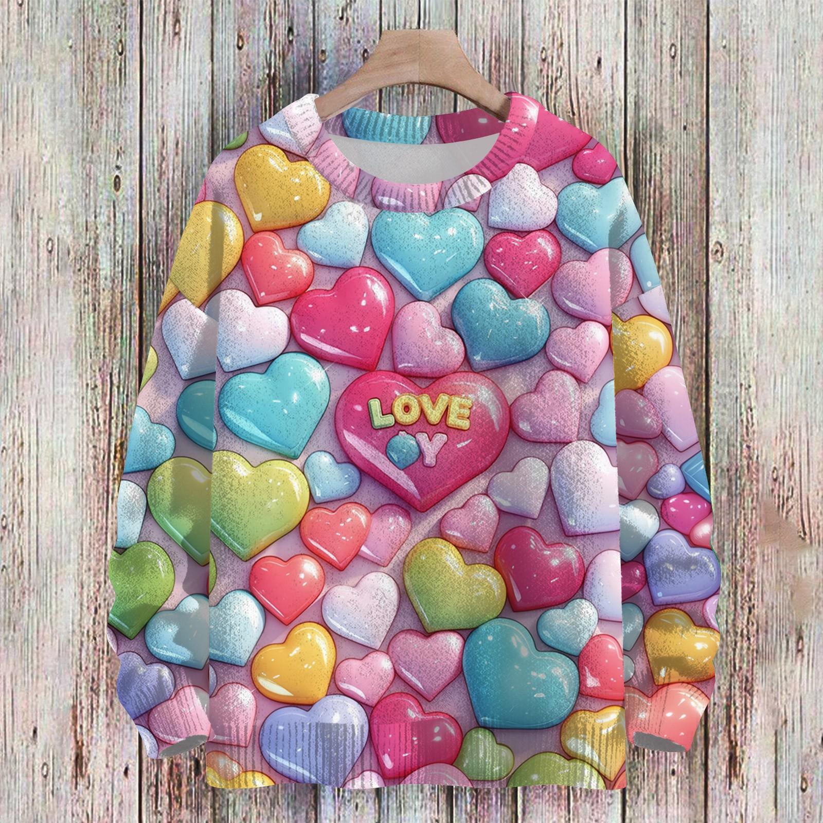 

Рождественские толстовки для женщин Вязаный свитер Милая рубашка Осенний свитер с круглым вырезом Топы XXXXL розовый