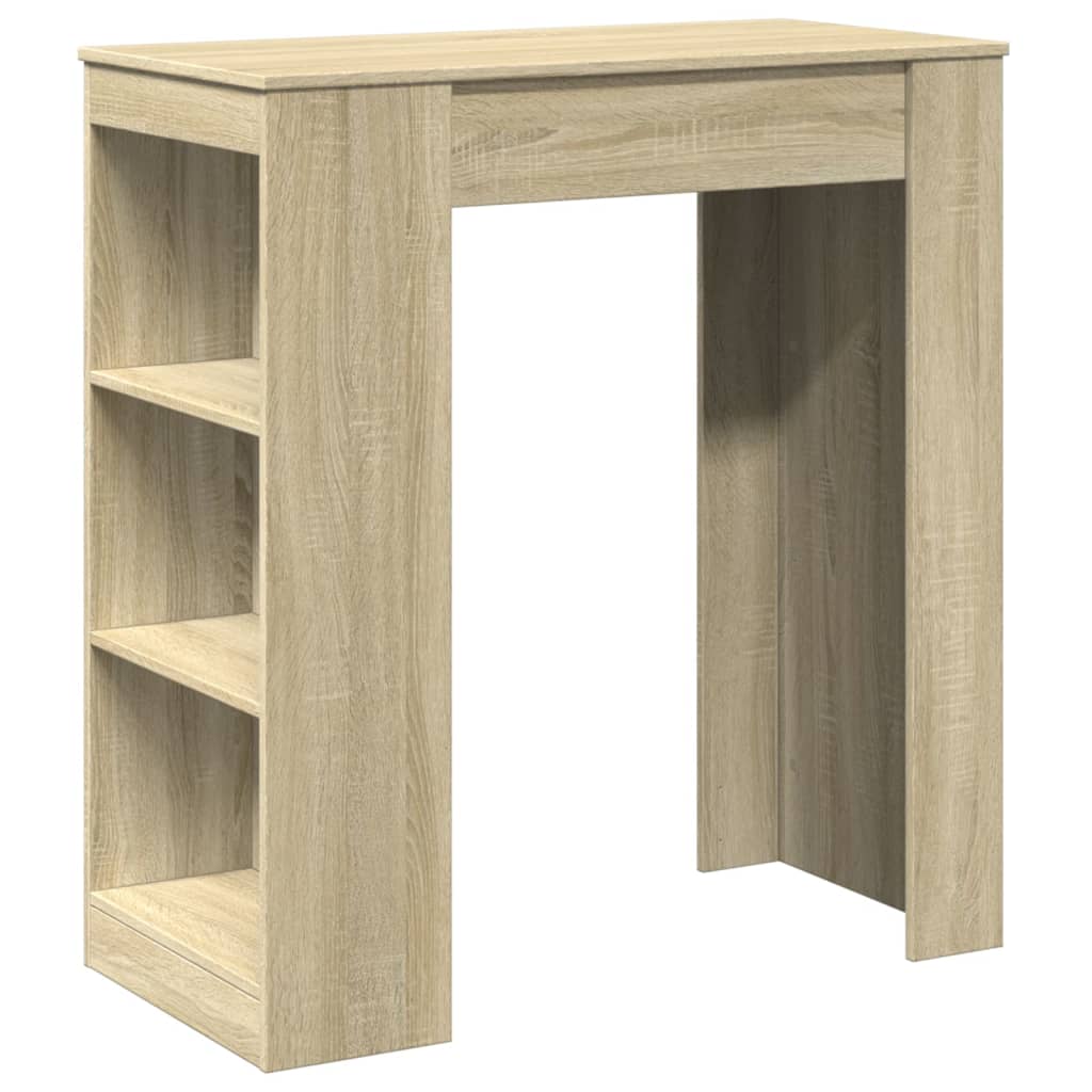Bar Table with Shelf Sonoma Oak 95x47x103.5 cm Engineered Wood