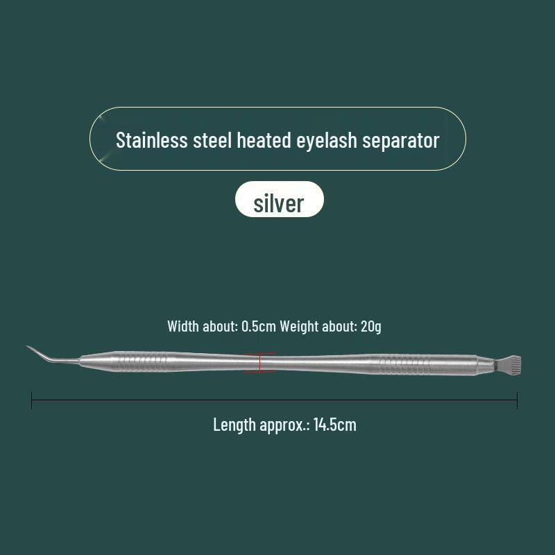 Dual-Headed Stainless Steel Eyelash & Eyebrow Tool: Comb, Curl, and Shape with Precision