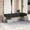 VidaXL Garden Lounge Set with Cushions 7 Pcs, Patio Sofas, Furniture Set, Outdoor Terrace Furniture, Grey 3222881