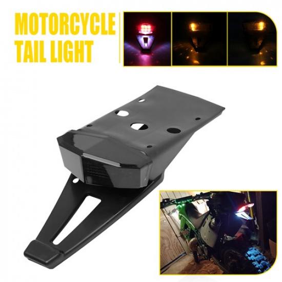 

Amber Motorcycle Signals LED Turn Brake Red Tail Light License Plate W/ Bracket