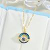 Devil'S Eye Necklace Female Premium Personality Versatile Round Blue Eye Pendant Ornament
