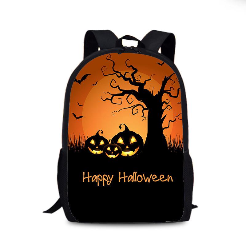 Halloween Fledermaus Kürbis Rucksack Aus Nylonmaterial Für Den Täglichen Gebrauch Und Street Style