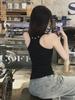 Women's Cotton I-Shaped Sleeveless Sports Vest - Slim, Versatile & Beautiful Back Design for Summer.
