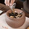 Jianshui Ceramic Tea Residue Jar with Lid and Filter