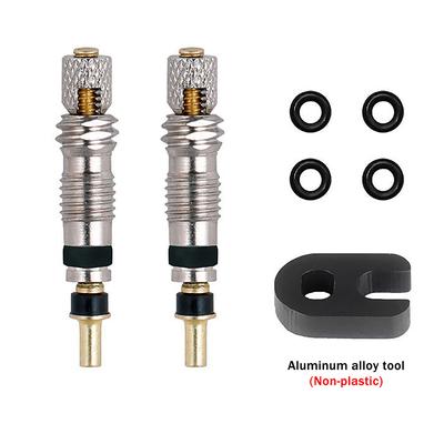 1Set Brass Presta Valve Core Set 2/6/12Pcs Mountain Bike Road Bike Tube Replacement Presta Valve Core French Air Pump Tool