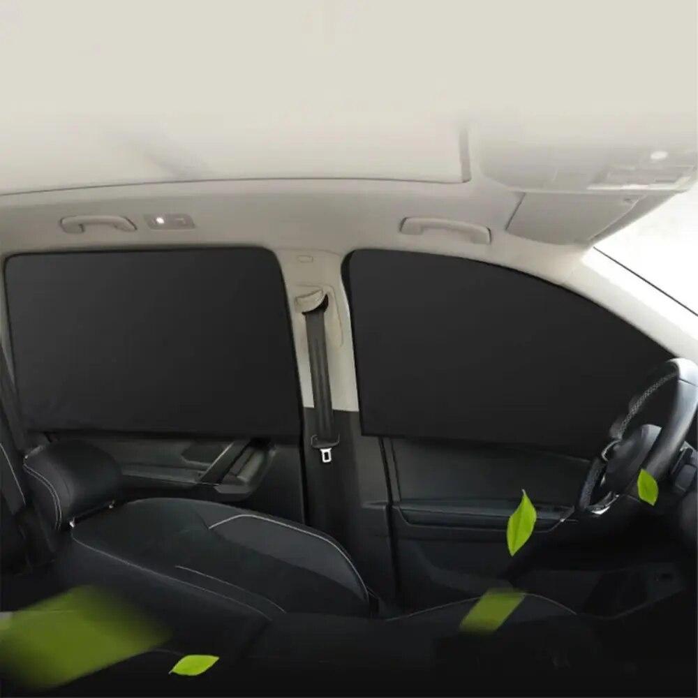 2Pcs Car Side Window Sun Shade Magnet Privacy Curtains UV Reflection Anti Glare UV Block Sunshade for Front/Back Window