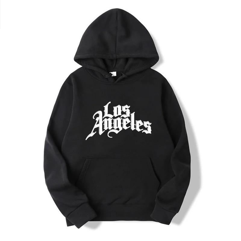 Los Angeles Druck Sweatshirts Männer Lose Hip Hop Stil Hoodies Hohe Qualität Frühling Herbst Casual Mit Kapuze Pullover Tops