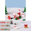 Charming Resin Santa And Snowman Miniature Ornaments For Festive Diy Decor