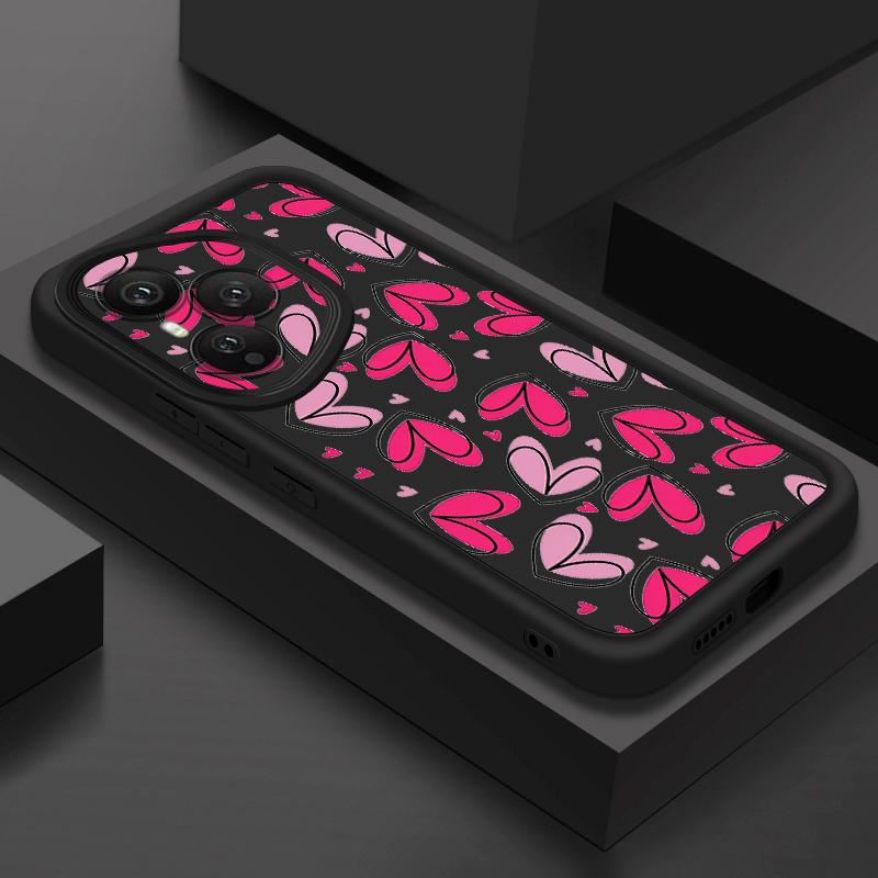 Hand drawn heart-shaped pattern Case For Honor 400 Lite 200 Pro Shockproof Bumper Soft Silicone Cover For Honor X9C Smart X8C