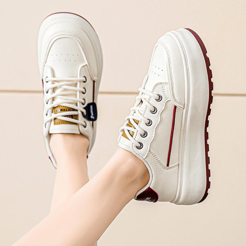 

Женская белая обувь для весны и осени, износостойкая, удобная, увеличивающая рост и универсальные повседневные кроссовки 40