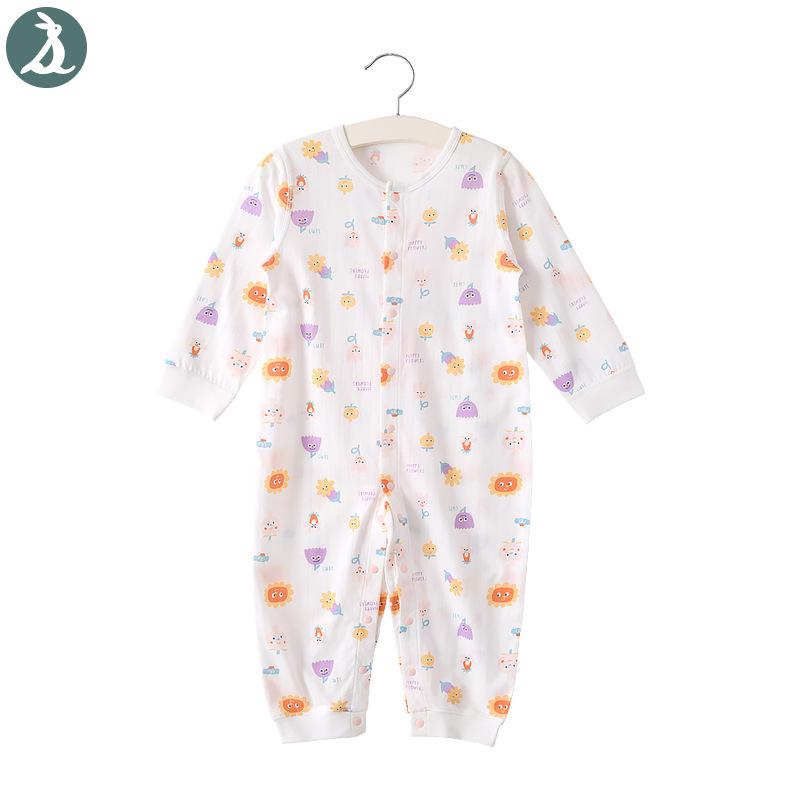 

Newborn Pure Cotton Long Sleeve Romper - Thin Style, Autumn/Spring, Baby Sleepwear Jumpsuit. 80 cm