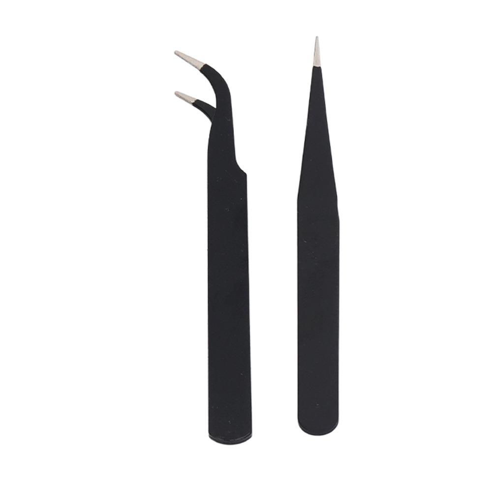 8pcs Protective Cover Accuracy Tweezer Stainless Steel Precision Tweezers Set  Electronics