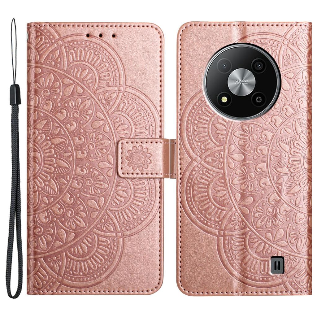 Для ZTE Blade A73 5G шкіряний чохол Mandala Flower Wallet Flip Cover