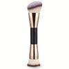 Oboustranný štětec na make-up a konturování Nylonové štětiny, Dřevěná rukojeť pro všechny typy pleti