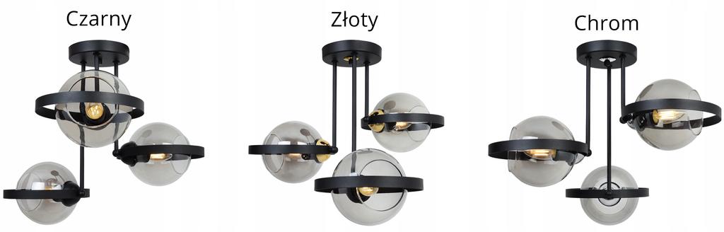 MODERNE GLAS-HÄNGELAMPE GRAPHIT-RING