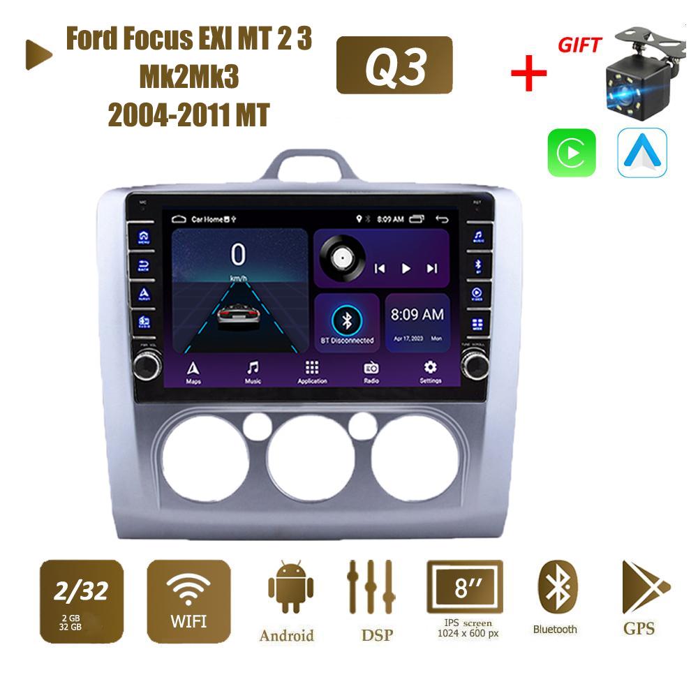 Android Car Radio For Ford Focus EXI MT AT 2 3 Mk2 Mk3 2004-2011 With Button Knob Multimedia Player Navigation GPS Carplay 2+32GB