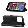 Applicable to iPhone14 mobile phone leather case 14Pro butterfly embossed solid color protective case 14Max card wallet