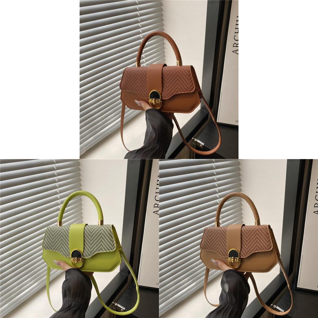 Pu Small Square Bag For Women With Simple Lock Closure For Daily Casual Use